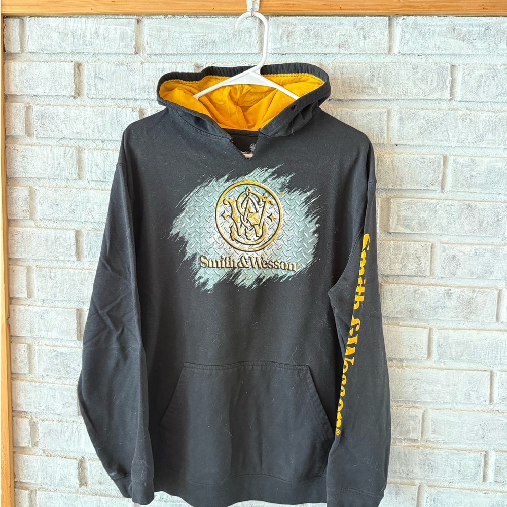 Smith & Wesson Black Hoodie with Yellow Details